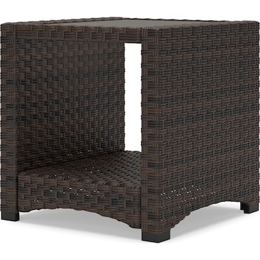 Windglow Outdoor End Table - Brown Windglow Outdoor End Table - Brown