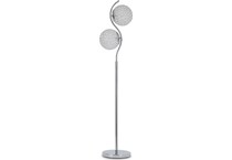 winter clear silver finish floor lamp   