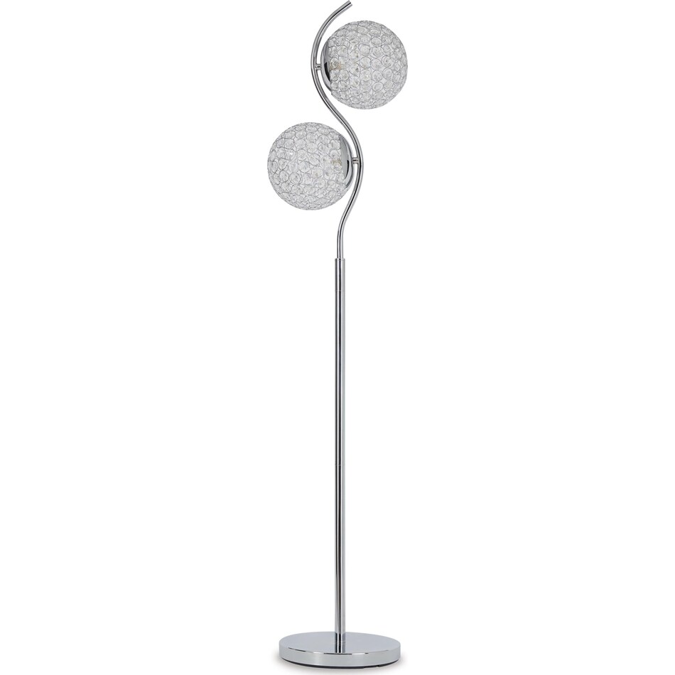 winter clear silver finish floor lamp   