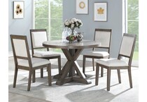 wisteria  washed grey oak side chair   
