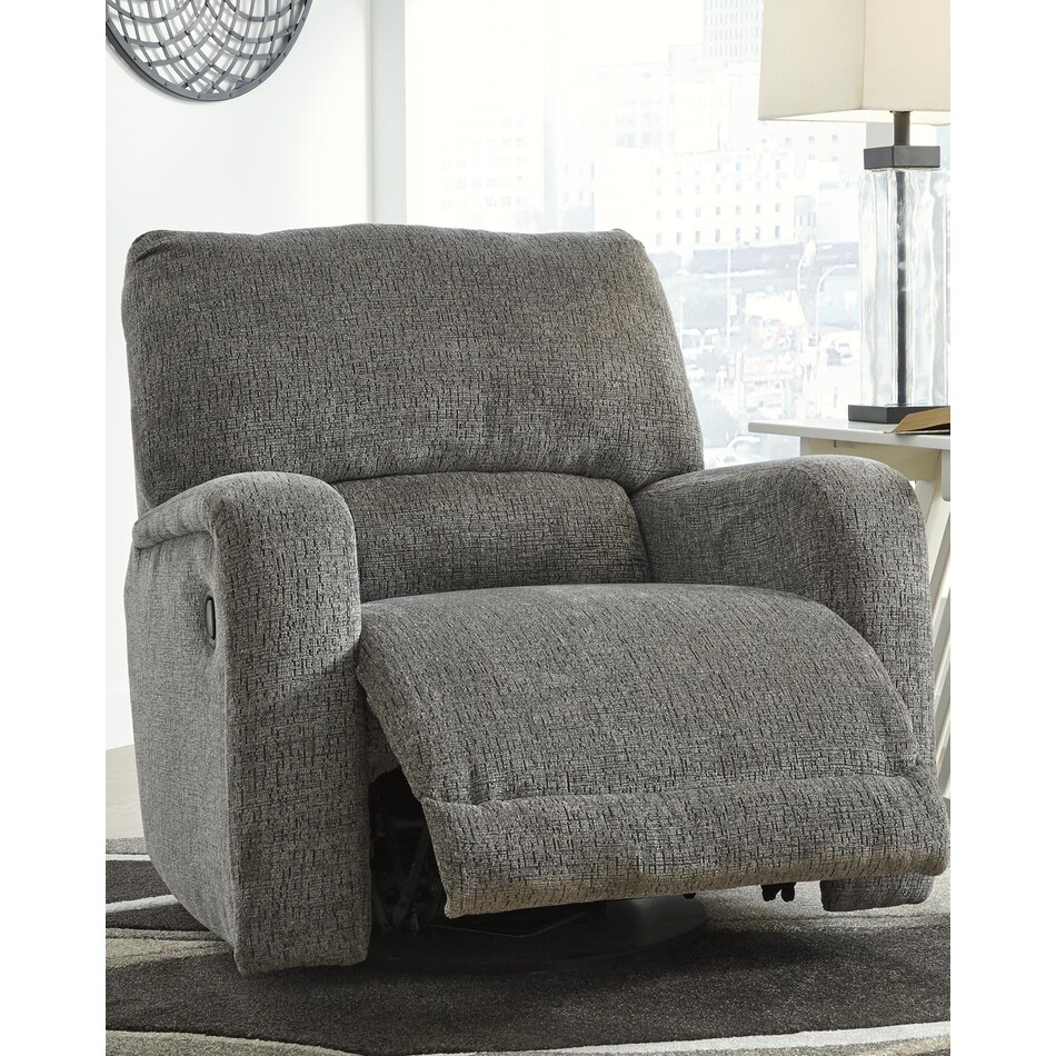 wittlich grey swivel glider recliner   