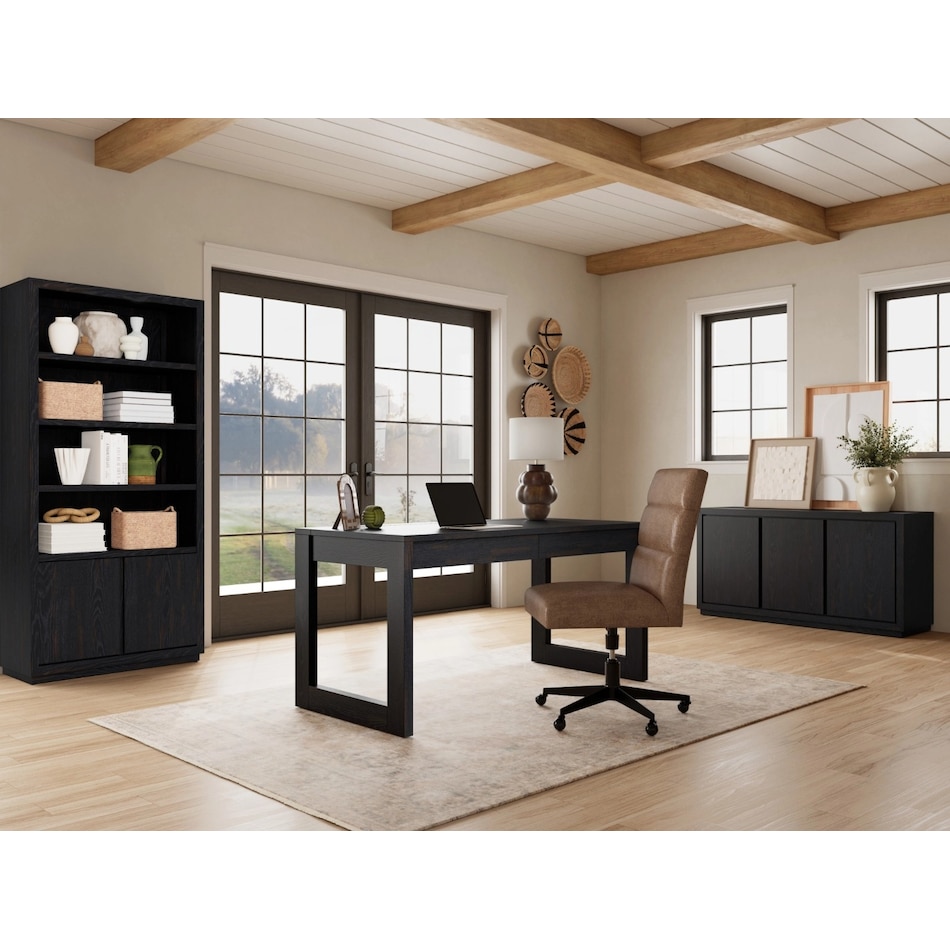 woodmere ebony bookcase   