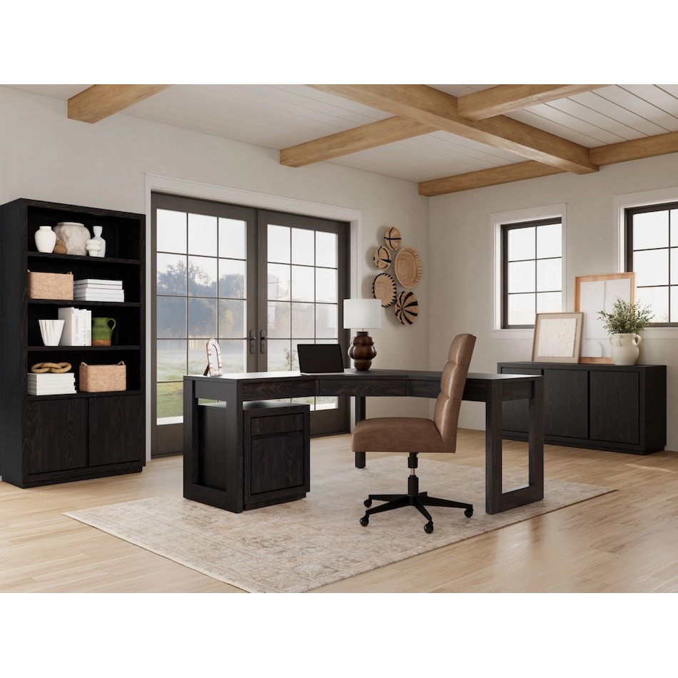 woodmere ebony file cabinet   