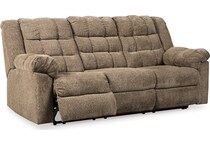 workhorse cocoa reclining sofa   