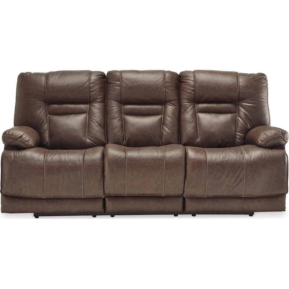wurstrow umber power leather reclining sofa   