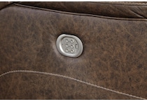 wurstrow umber power leather reclining sofa   