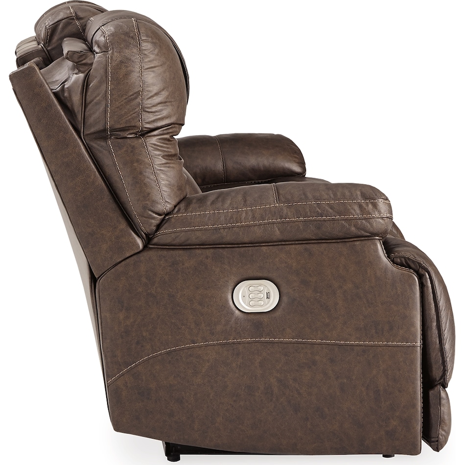 wurstrow umber power leather reclining sofa   