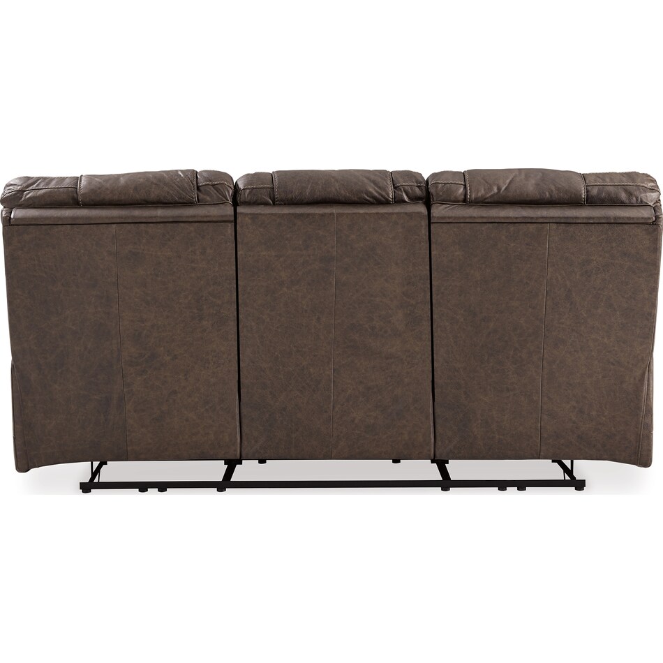 wurstrow umber power leather reclining sofa   