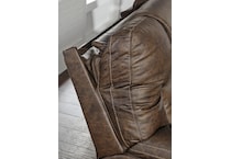wurstrow umber power leather reclining sofa   