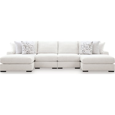 WYNNCROFT MANOR 4-PC SECTIONAL WITH DOUBLE CHAISE