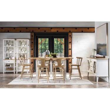 XXX & OOO's 5-PIECE COUNTER HEIGHT DINING SET