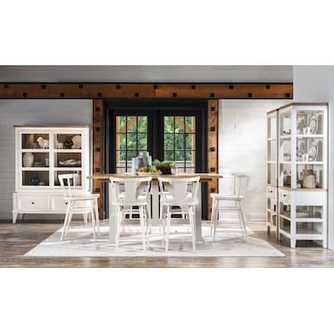 XXX & OOO'S 5-PIECE COUNTER HEIGHT DINING SET