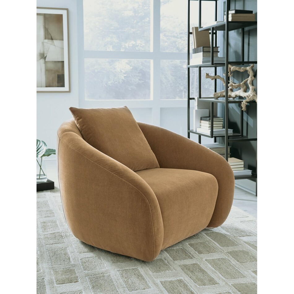 yahya camel accent chair   