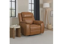 zadie brown power leather recliner   
