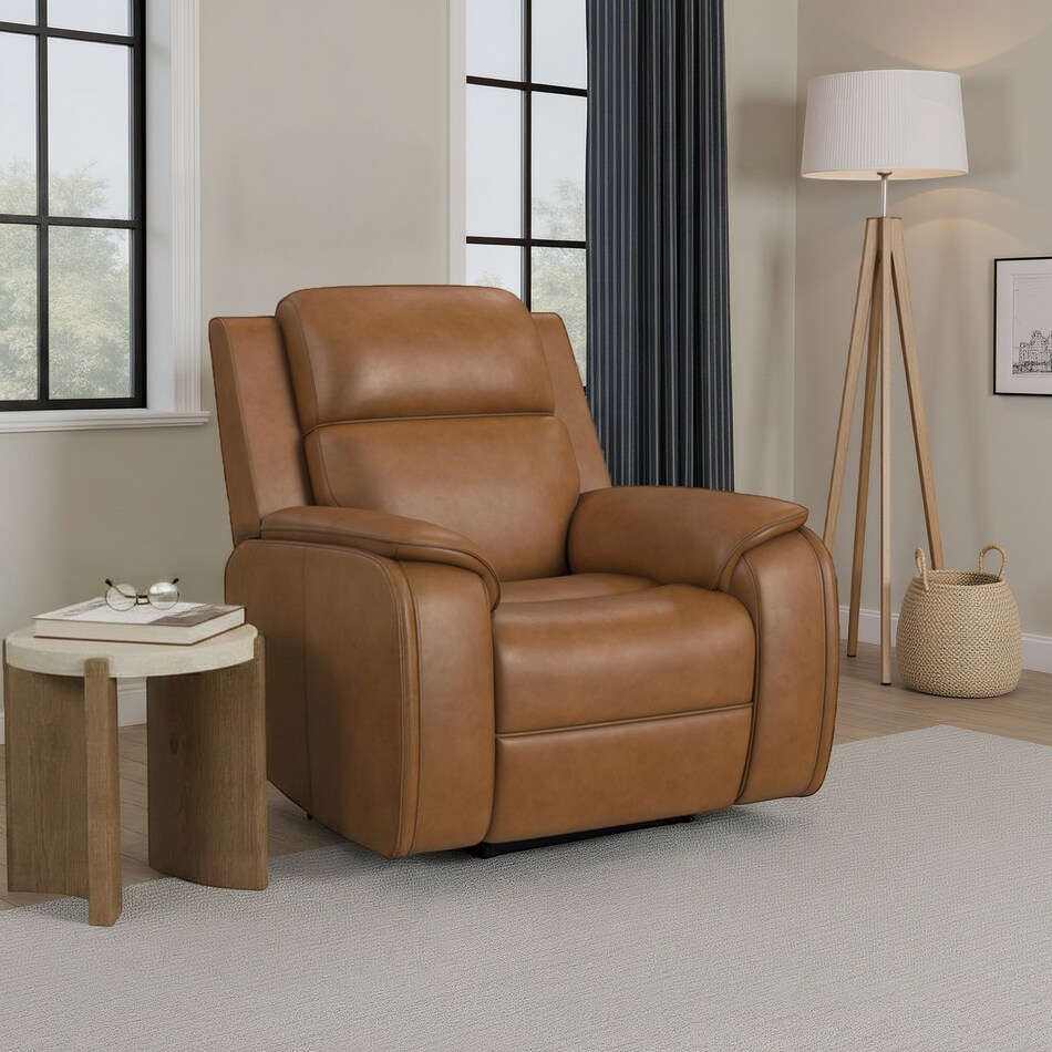 zadie brown power leather recliner   