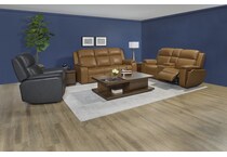 zadie brown power leather reclining console loveseat   