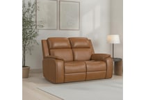 zadie brown power leather reclining loveseat   