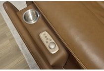 zadie brown power leather reclining sofa   