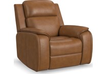 zadie camel power leather recliner   