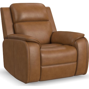 ZADIE LEATHER P5 RECLINER WITH HEAD AND MASSAGE BY FLEXSTEEL
