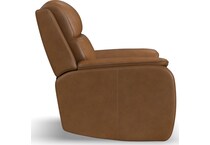 zadie camel power leather recliner   