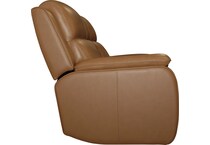 zadie camel power leather reclining console loveseat   