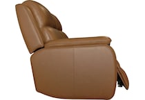 zadie camel power leather reclining console loveseat   
