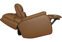 zadie camel power leather reclining console loveseat   