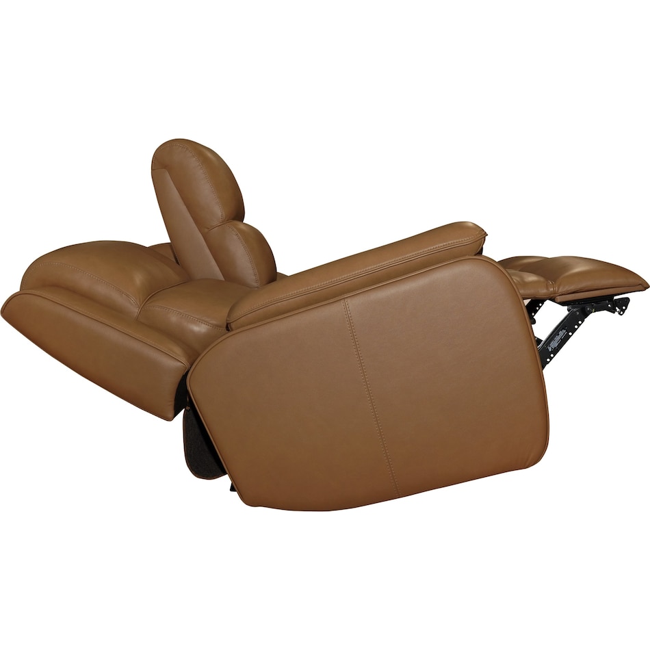 zadie camel power leather reclining console loveseat   