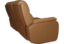zadie camel power leather reclining console loveseat   
