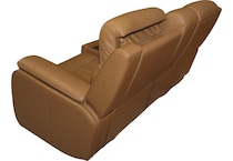 zadie camel power leather reclining console loveseat   