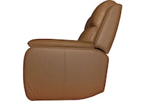 zadie camel power leather reclining console loveseat   