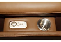 zadie camel power leather reclining console loveseat   