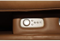 zadie camel power leather reclining console loveseat   
