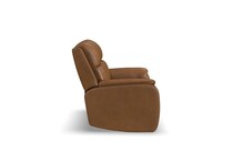 zadie camel power leather reclining loveseat   