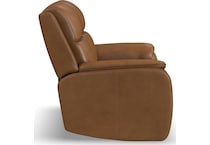 zadie camel power leather reclining loveseat   