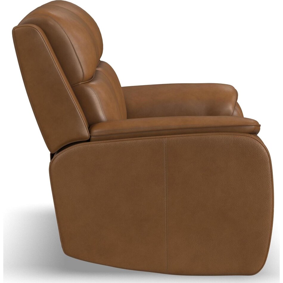 zadie camel power leather reclining loveseat   