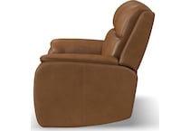zadie camel power leather reclining loveseat   