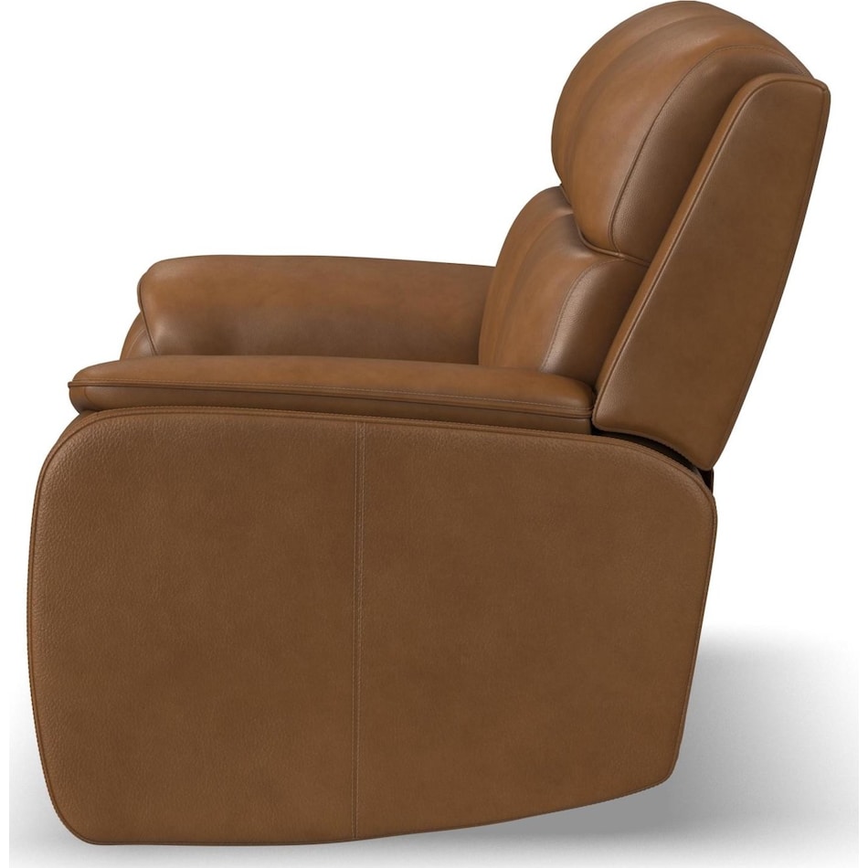 zadie camel power leather reclining loveseat   