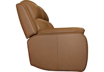 zadie camel power leather reclining sofa   