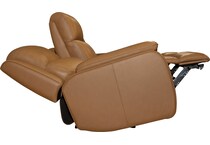 zadie camel power leather reclining sofa   