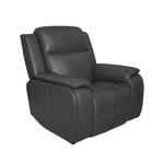 zadie charcoal power leather recliner   