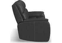 zadie charcoal power leather reclining sofa   