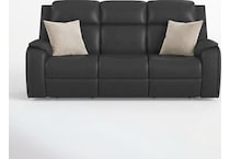 zadie charcoal power leather reclining sofa   