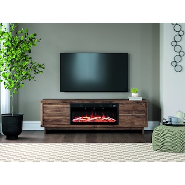 ZADILYN TV STAND WITH FIREPLACE