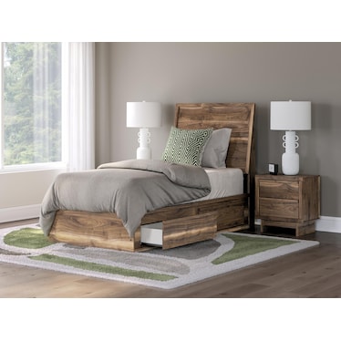 ZADILYN TWIN PANEL BED WITH STORAGE