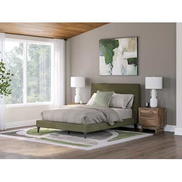 ZADILYN FULL UPHOLSTERED BED WITH ROLL SLATS