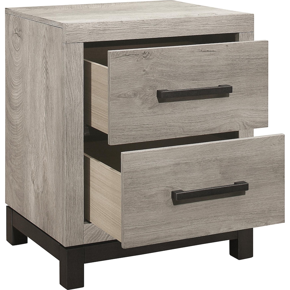 zion light grey nightstand   
