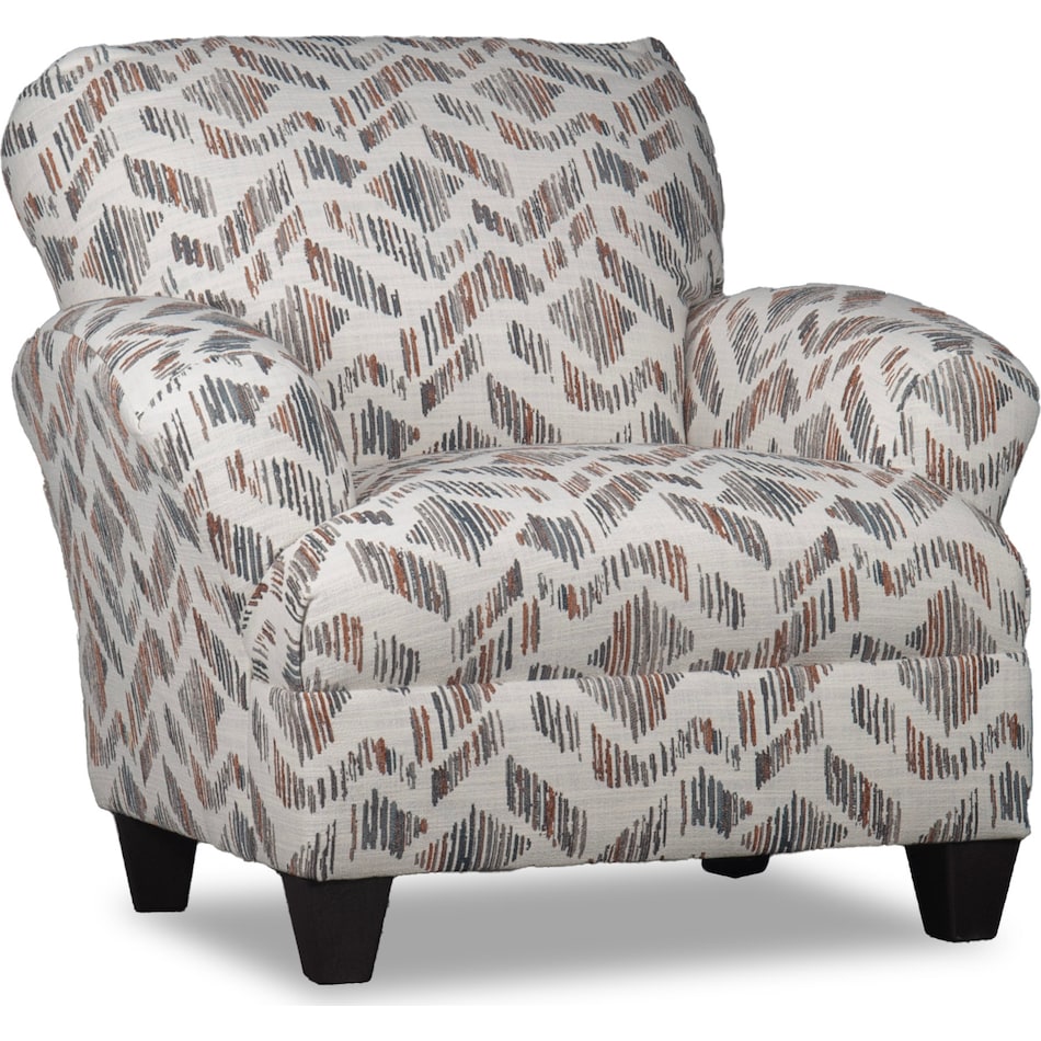 zoe post rust accent chair   